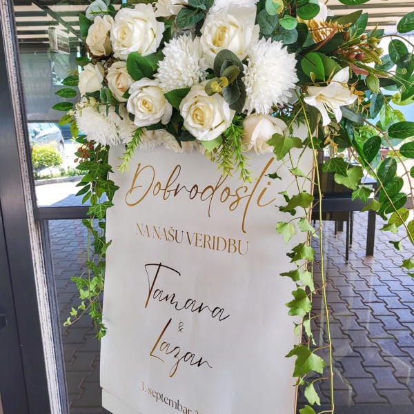 Dekoracija Tabla dobrodošlice