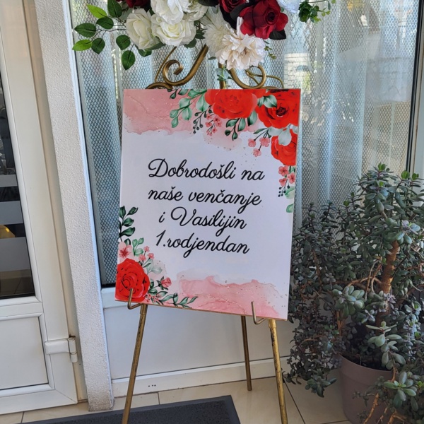 Dekoracija Tabla dobrodošlice